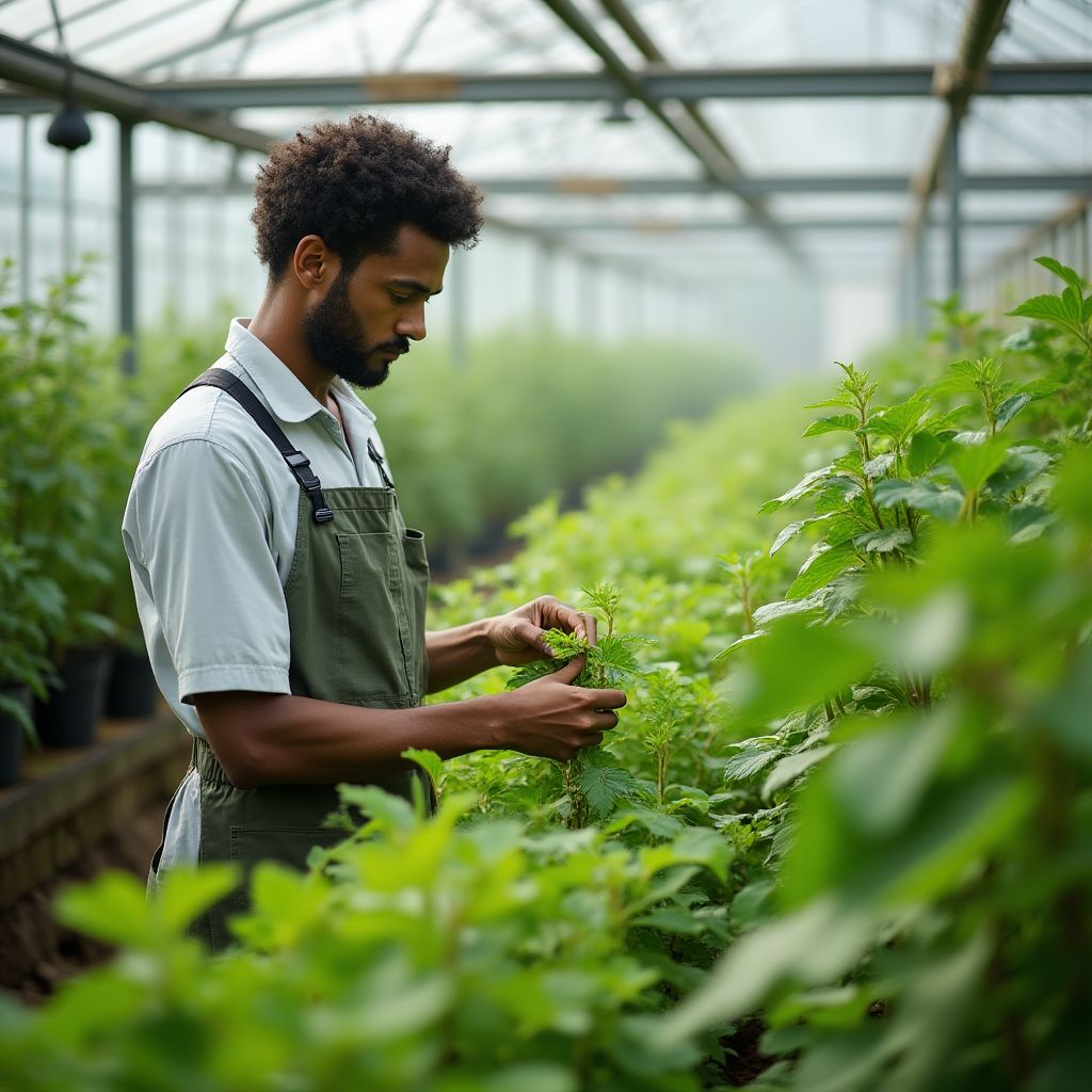 Expert en plantes dans serre