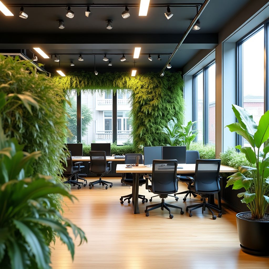 Espace bureau végétalisé